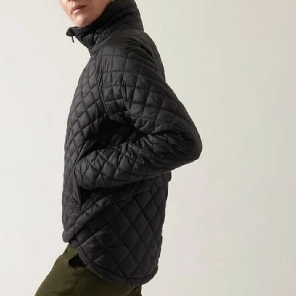 Athleta Women's WHISPER FEATHERLESS PUFFER JACKET Medium Black